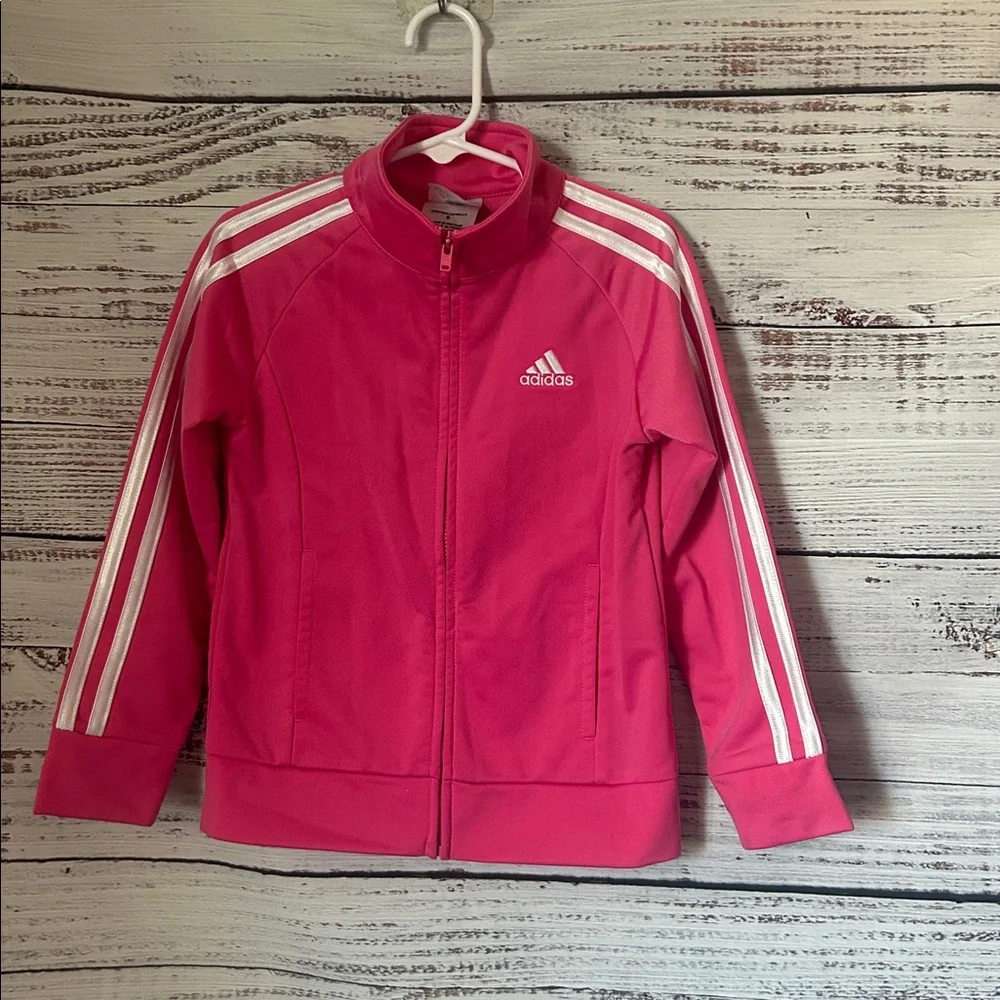 Girls Adidas Pink Track Jacket size 5 - Picture 1 of 1